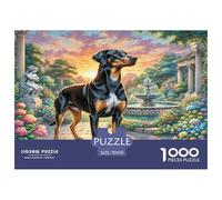 Doberman Pinscher Puzzle Imposible,desafío for Adults Entretenimiento Creativo 1000 Piezas Obra De Arte De Juego De para Adultos Y Niños A Partir De 12 Años 70x50cm/1000pcs