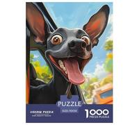 Doberman Puzzle De 1000 Piezas para Adultos Y Niños Mayores De 12 Años Animales Rompecabeza Clásicos Diversión Obra De Arte De Juego 70x50cm/1000pcs