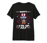 Dobermann Dog Patriotic American 4th of July Dogs Lovers Camiseta Premium