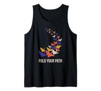 Dobla tu Camino Origami Inspiration Crane Paper Folding Art Camiseta sin Mangas