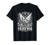 Doblado Deseo Mil Oraciones Levantar Grulla de Origami Camiseta