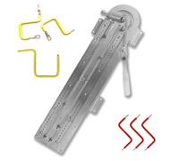 Dobladora de alambre portátil, dobladora de alambre de 30-120° con tornillo ajustable, plantilla manual para formar alambres con escala clara, para doblar de 10 a 50 alambres cuadrados