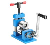 Dobladora de manivela, laminadora manual for joyería, máquina herramienta for dar forma a piezas en bruto, dobladora de metal con espesor ajustable, dobladora de láminas de metal(Blue)