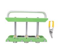 Dobladora de rodillos de tres estaciones, máquina laminadora de bordes de chapa metálica, ángulo ajustable de 0 a 90 grados con rodillos en forma de V para techos de acero, (Verde)