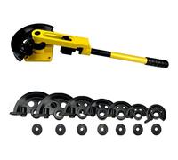 Dobladora de Tubos Tubing Bender, Dobladora de Tubos Manual de 10-25 Mm con 7 Matrices de Doblado, Herramientas Para Doblar Tubos de Cobre y Aluminio de 180° Para Aire Acondicionado Plastic box