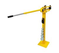 Dobladora manual de 0 a 200 °, dobladora de tubos de 97,5 cm, herramienta de flexión con 7 formas redondas, mango ajustable de 49 a 69 cm, para obras, renovación y taller