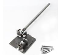Dobladora manual de barras de refuerzo resistente, dobladora de tubos de acero chapado en zinc de grado 8.8 para varillas de refuerzo de 4 a 14 mm, con mango inoxidable de 370 mm y base de 195 x 180