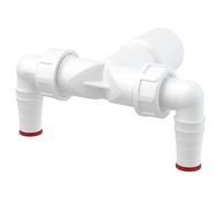 Doble 17-23mm Entrada Codo Lavavajillas 32/40mm Trampa Residuos Drenaje Conector