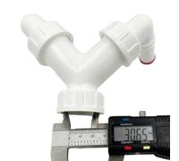 Doble 17-23mm Lavavajillas Codo Entradas 1" BSP Drenaje Trampa Residuos Conector