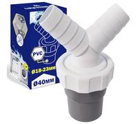Doble Adaptador en Y para Tubo Desague Lavadora y Tubo Desague de Lavavajillas con Salida para Tubo Ø40 mm y Entrada Ø18-23 mm - Garantía de 10 Años - MONTERAL