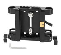 Doble agujero 19 mm abrazadera de tubo placa de liberación rápida placa deslizante de aluminio para aparejos de cámara accesorios de montaje cámara de aluminio abrazadera de liberación rápida