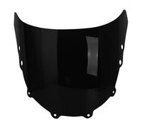 Doble Burbuja Deflector Viento Para NSR 125 Para JC22 Para Foxeye 1994-2002 Parabrisas Delantero De Motocicleta Deflectores De Viento Visera Solar Protector Carenado(Black)