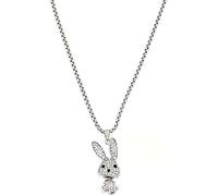 Doble capa de la historieta del conejo de la joyería de la manera del conejo del acero de titanio del collar del colgante del conejo del estilo coreano Collares de las mujeres (una sola capa