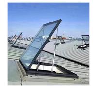 Doble capa de vidrio templado tragaluz de 14 x 14 y 40 x 40 x 40 tapas de ático con varillas de puntal de gas, acceso al techo de sótano grande de 26 x 36 pulgadas para una máxima luz natural y