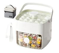 Doble capa, rejilla de silicona, 16 x 14,5 x 15 cm, 6,3 x 5,71 x 5,91 pulgadas, Ice Maker with Storage Bin Lid Set for Freezer Use, Food Grade Material Contenedor, Ices Box for Drinks Whiskey Coffee