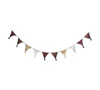 Doble capa Tassel Bunting Banner With Pom Poms | Cotton Gauze Nursery Garland Flag | Colorful Hanging Decoration For Kids Room | Shower Birthday Party Wall Decor