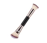 Doble cara Making -Up Brush - Cepillo De Base De Maquillaje Tubo De Aluminio | Cepillo De Bicicleta En Polvo | Cepillo De Cara De Crema Portátil Para Adultos Para Evitar Y Bronce
