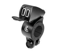 Doble Cargador Usb Moto Impermeable Para Manillar Carga Rápida 5400mA 12/24V