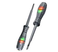 Doble color para cuerpo ABS de 168 mm, incluye 8 unidades vivas/neutras (rojo/verde) Detector de voltaje cruzado ranurado con destornillador indicador LED (4 ranurados y 4 cruzes)