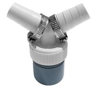 Doble conexión para lavadora, lavavajillas DN 40 - Adaptador de desagüe para lavavajillas y lavadora - Adaptador en Y para manguera con boquilla de entrada de 19 - 24 mm