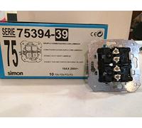 Grupo 2 conmutadores Simon 75 con luminoso 10A 250V SIMON 75394-39