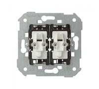 Doble conmutador Simon luminoso embornamiento rápido 10 A 250 V - 75394-39