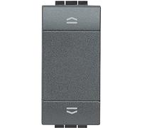 Doble conmutadorpersiana Bticino L4027N LivingLight1 modulo Antracita