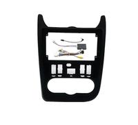 Doble Din Radio Fascia Frame Cd Panel Dash Trim 2 Din Car Radio Fascia Para R&enault Para Logan 2009 2010 2011-2013 radio fascia frame stereo panel(Marco-canbus-negro)
