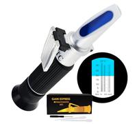 Doble Escala Óptica de Refractómetro para Cerveza - Mide Gravedad Brix y Específica del Mosto 0~32% Brix 1.000-1.130 SG con ATC para Elaboración de Cerveza, Zumos y Análisis de Alcohol