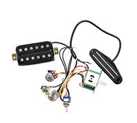 Doble Hot Rails Humbucker Pickup Set 3 Vías Push Pull Switches Arnés de Cables Piezas de Guitarra E Fácil de Instalar