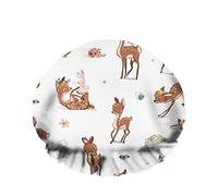 Doble impermeable Gorro de ducha de baño Dibujos animados Cervatillo Animal Ciervo lindo Flor Conejo Liebre Reutilizable Gorro de ducha de moda para mujeres Belleza, BathHair Spa, Home Hotel Travel