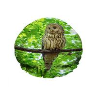 Doble impermeable Gorro de ducha de baño Front Green Tress Night Owl Sienta ramas de árboles Gorro de ducha de moda reutilizable para mujeres Belleza, BathHair Spa, Home Hotel Travel Use