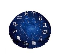 Doble impermeableGorro de baño para ducha Cielo estrellado Cósmico Representación geométrica simple Horóscopo del zodiaco Gorro de ducha de moda reutilizable para mujeres Belleza, BañoPelo Spa, Hoga