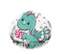 Doble impermeableGorro de baño para ducha Cute Cartoon Dragon Lollipop Green Color Dot Fun Reutilizable Fashion Shower Hat para mujeres Beauty, BathHair Spa, Home Hotel Travel Use