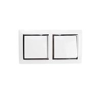 Doble Interruptor de pared,Doble interruptor conmutador, con marco en color blanco.
