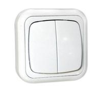 Doble interruptor de superficie 10a/250v~ electro dh 36.480/di, color