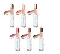 Doble lápiz de sombra de ojos de color, lápiz de sombra de ojos degradado con brillo 2 en 1, fórmula cremosa difuminable para todo el día (Mix)