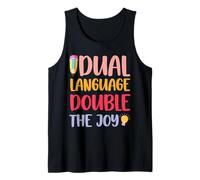 Doble lenguaje doble la alegría - Profesor de Lengua Dual Camiseta sin Mangas