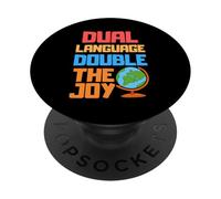 Doble lenguaje doble la alegría - Profesor de Lengua Dual PopSockets PopGrip Adhesivo