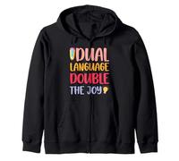 Doble lenguaje doble la alegría - Profesor de Lengua Dual Sudadera con Capucha