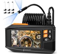[Doble Lente] Camara Endoscopica con Pantalla, Ennovor 1920P HD Camara Inspeccion Tuberias, 4.3" Pantalla IPS y 8+1 Leds Ajustables, No App No WiFi Cámara Endoscópica Cable Semi-Rígido (16,5 FT/5M)