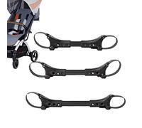 Doble linker Pram - Conector de carro para bebés ajustable, correas seguras de hebilla | Adaptador universal de cochecito, gemelos de accesorios de viaje ligeros, equipo de senderismo