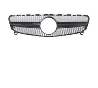 doble listón riñón Para Benz Clase A W176 A35 A180 A200 A250 A260 2013-2018 Mejora Rejilla Entrada Aire Frontal Del Parachoques Y Central Parrillas de riñón(AM Black 1)