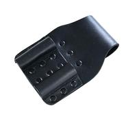 Doble llave inglesa de piel negra con rana/bolsillo/bolsa BBI para cinturón de herramientas de andamio