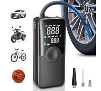 Doble Pantalla Compresor Aire Portatil,150Psi Inflador Electrico neumáticos,BateríA Recargable Inflador Ruedas Coche con ManóMetro,Hinchador Ruedas Coche Coches, Motos, Bicicletas.