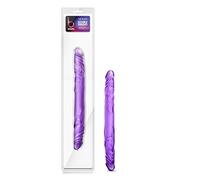 Doble penetración marca blush novelitis B YOURS 14INCH DOUBLE DILDO PURPLE