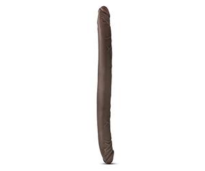Doble penetración marca blush novelitis DR. SKIN 16INCH DOUBLE DILDO CHOCOLATE