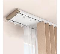 Doble pista principal silenciosa para montaje en techo, divisor de habitación de aleación de aluminio de 9 pies, fácil de instalar, sistema de techo caído de hotel, diseño de conexión cruzada para