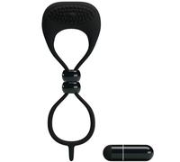 ¡Doble placer! Anillo vibrador ajustable para pene y testículos | noestabu.com