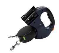 Doble Plomo | Luces LED Impermeables de rotación de 360 Grados, Herramienta ergonómica - Correa para Perro al Aire - para Camping, Caminar, Playa, Senderismo, Correr, Caca en el Suelo